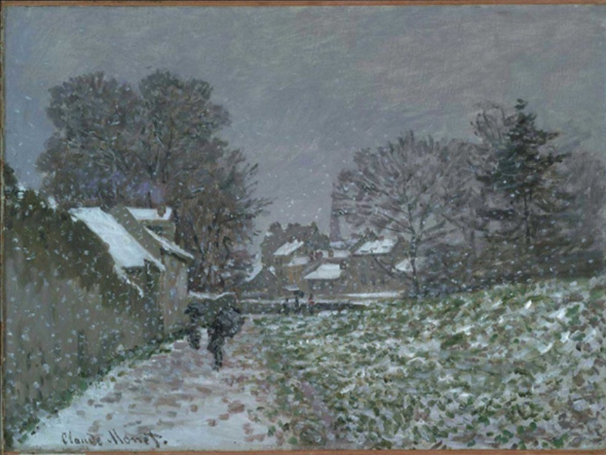 Snow at Argenteuil, Claude Monet.