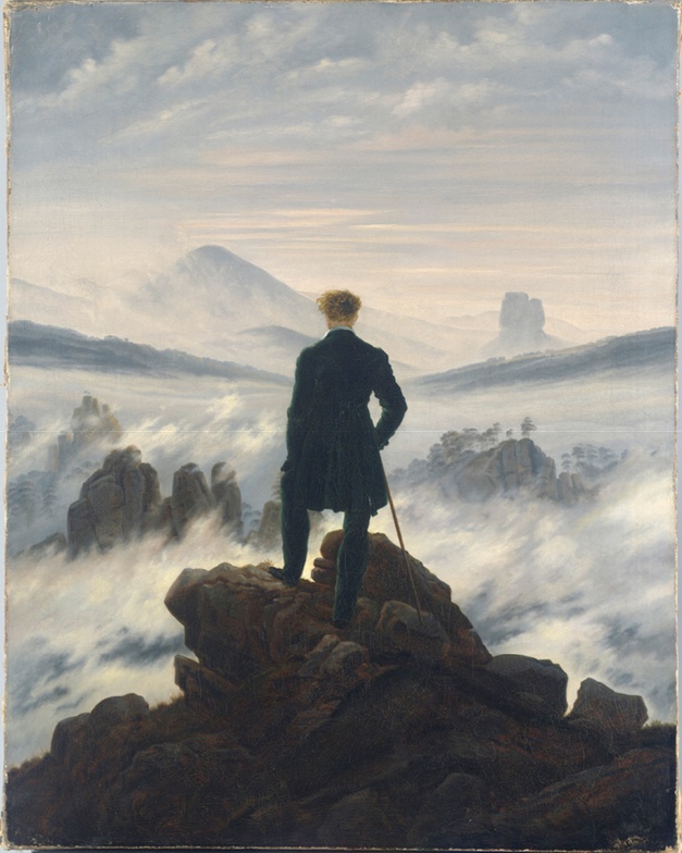 Caspar David Friedrich, Wanderer Looking over a Sea of Fog, 1818